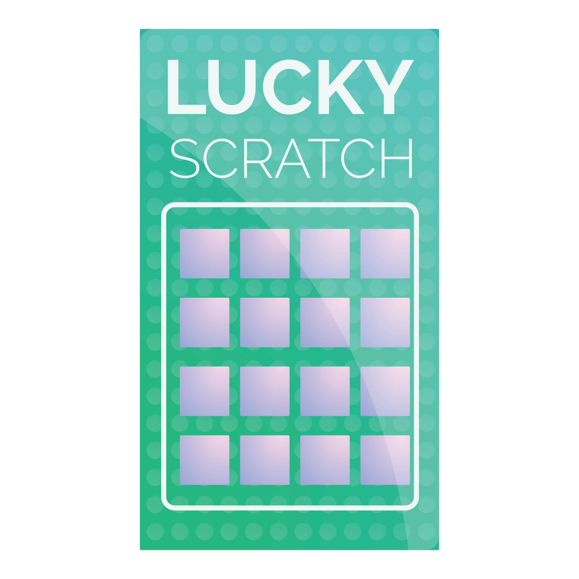 Lucky scratch ticket icon, cartoon style 14281367 Vector Art at Vecteezy