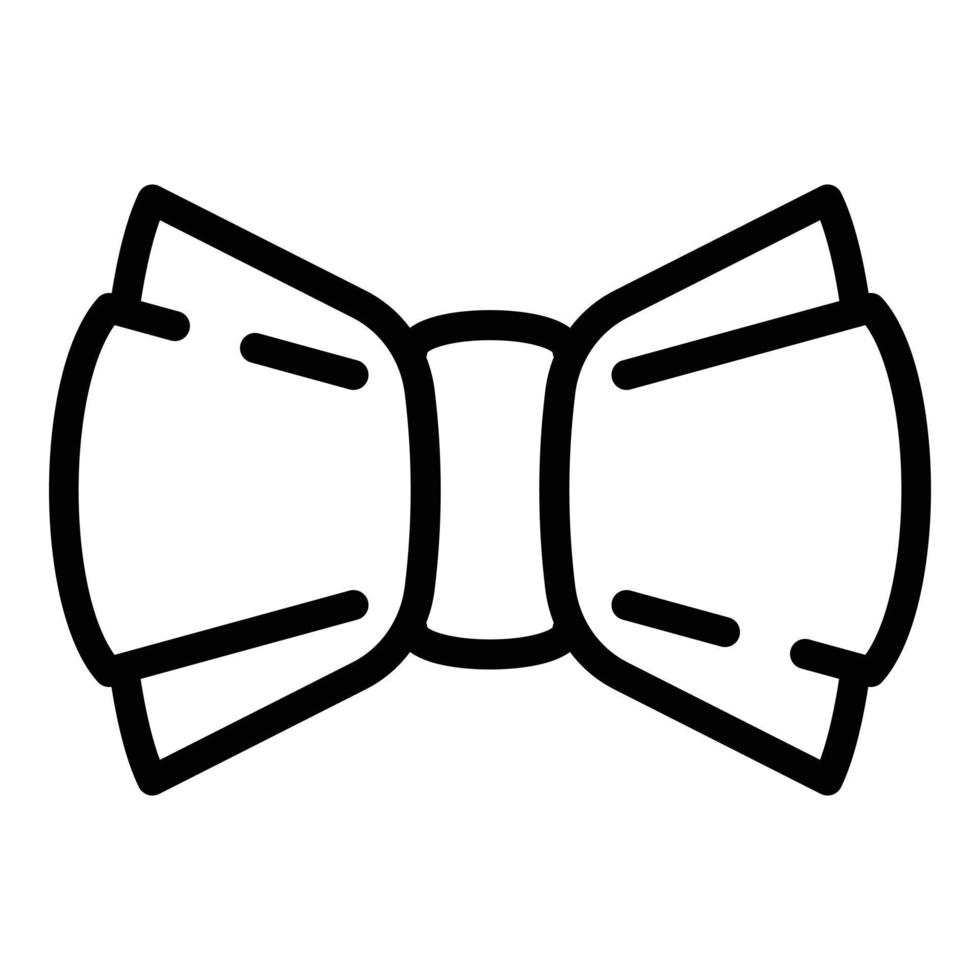 Bow tie icon, outline style vector