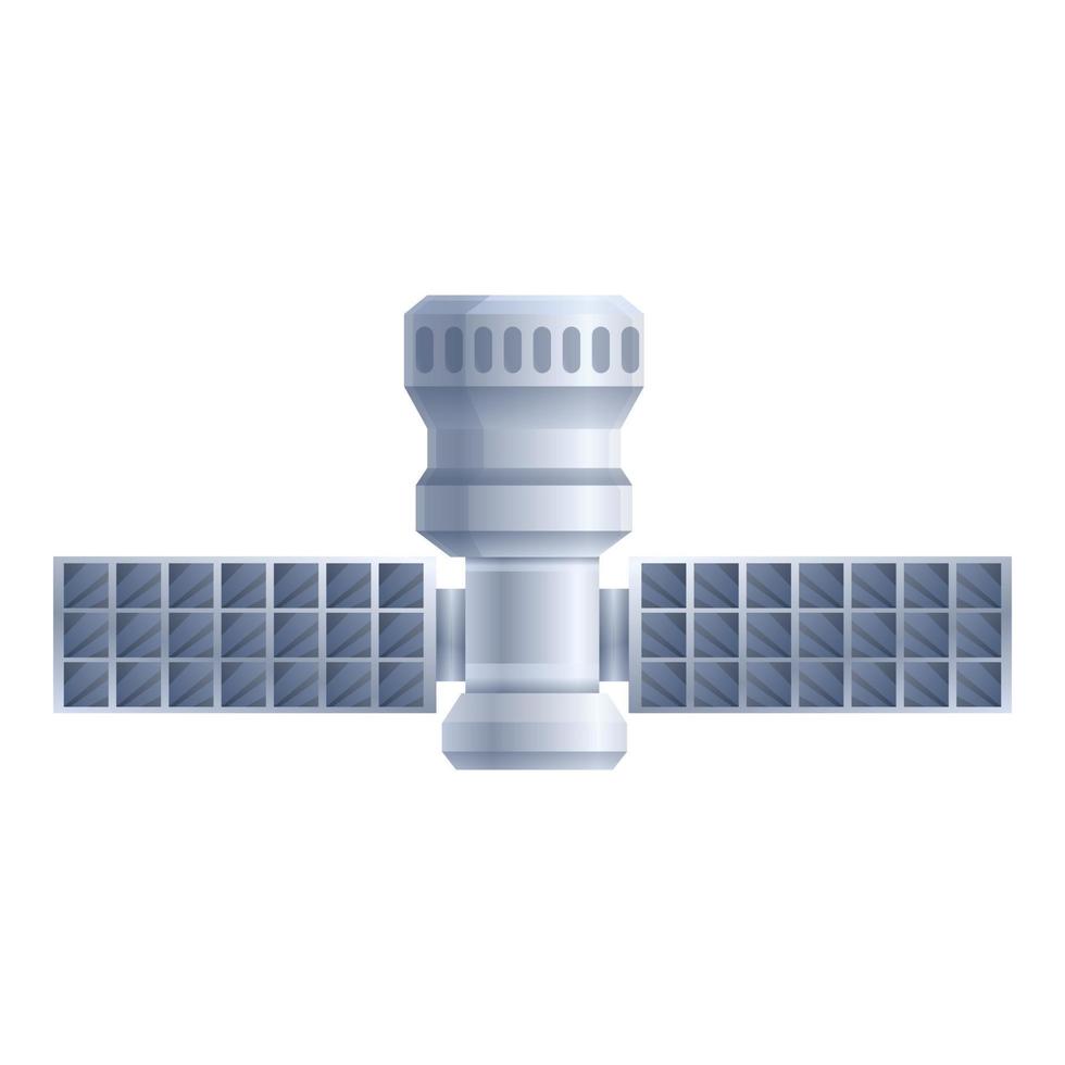 Nasa space satellite icon, cartoon style vector