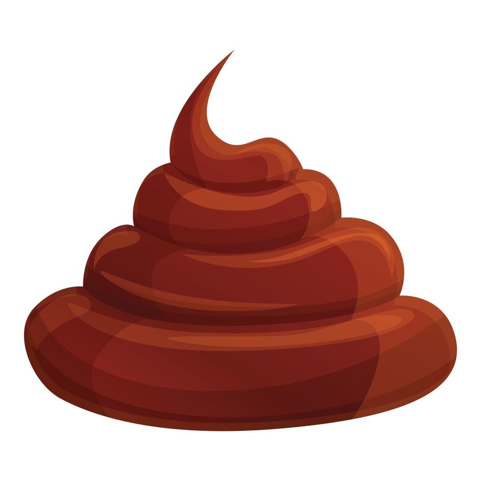 icono de pasta de chocolate fresco, estilo de dibujos animados vector