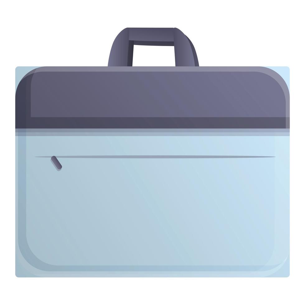 Trip laptop bag icon, cartoon style vector