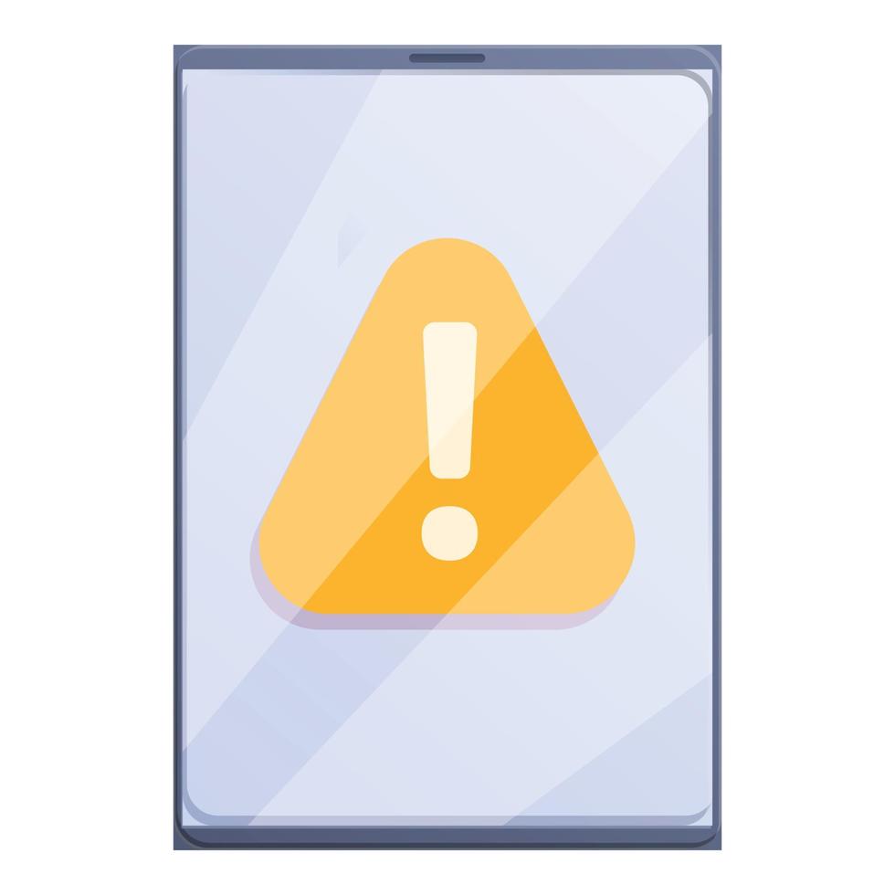 Error update tablet icon, cartoon style vector