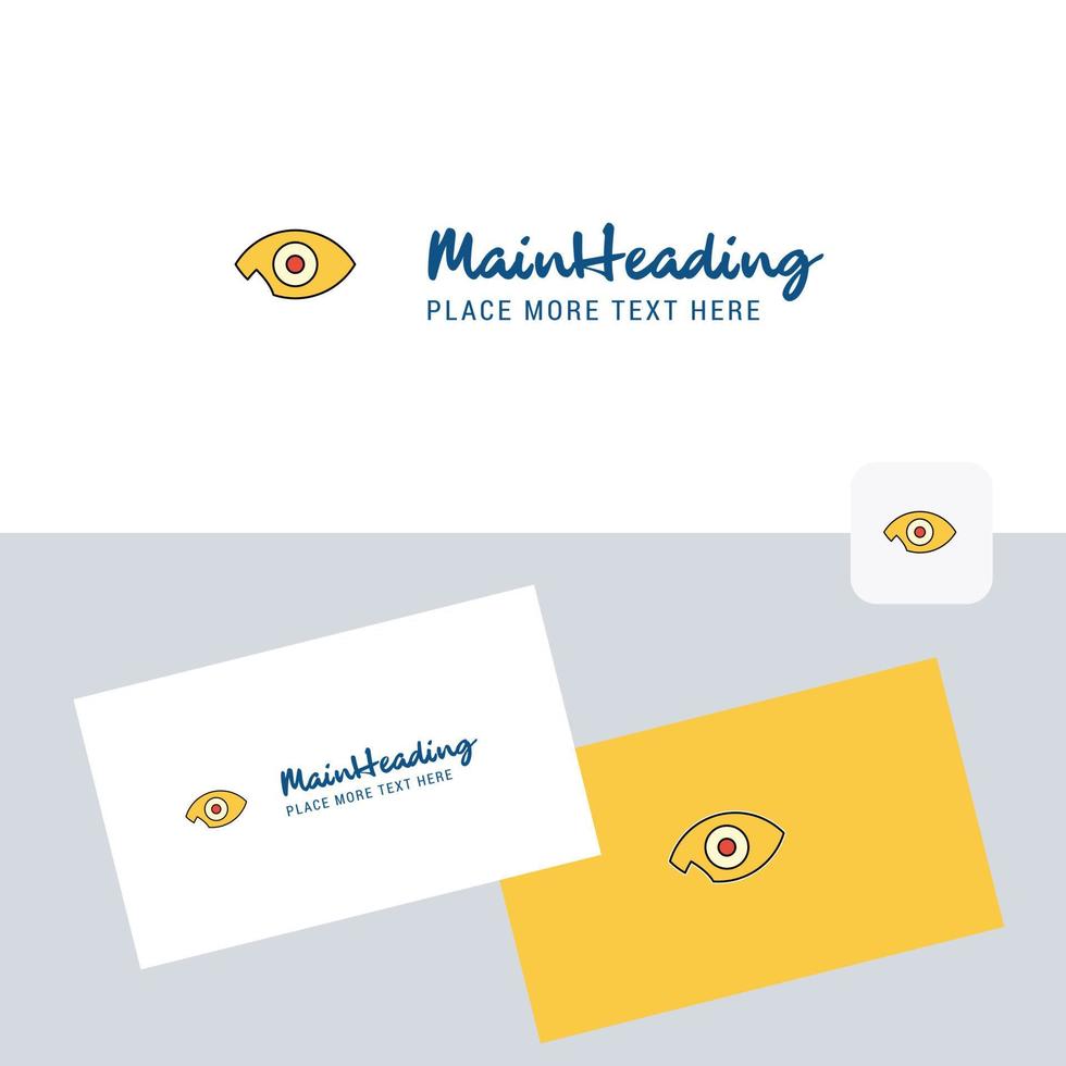 Eye vector logotype with business card template Elegant corporate identity Vector