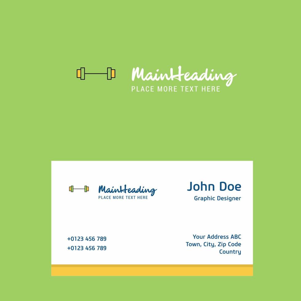 Gym rod logo Design with business card template Elegant corporate identity Vector