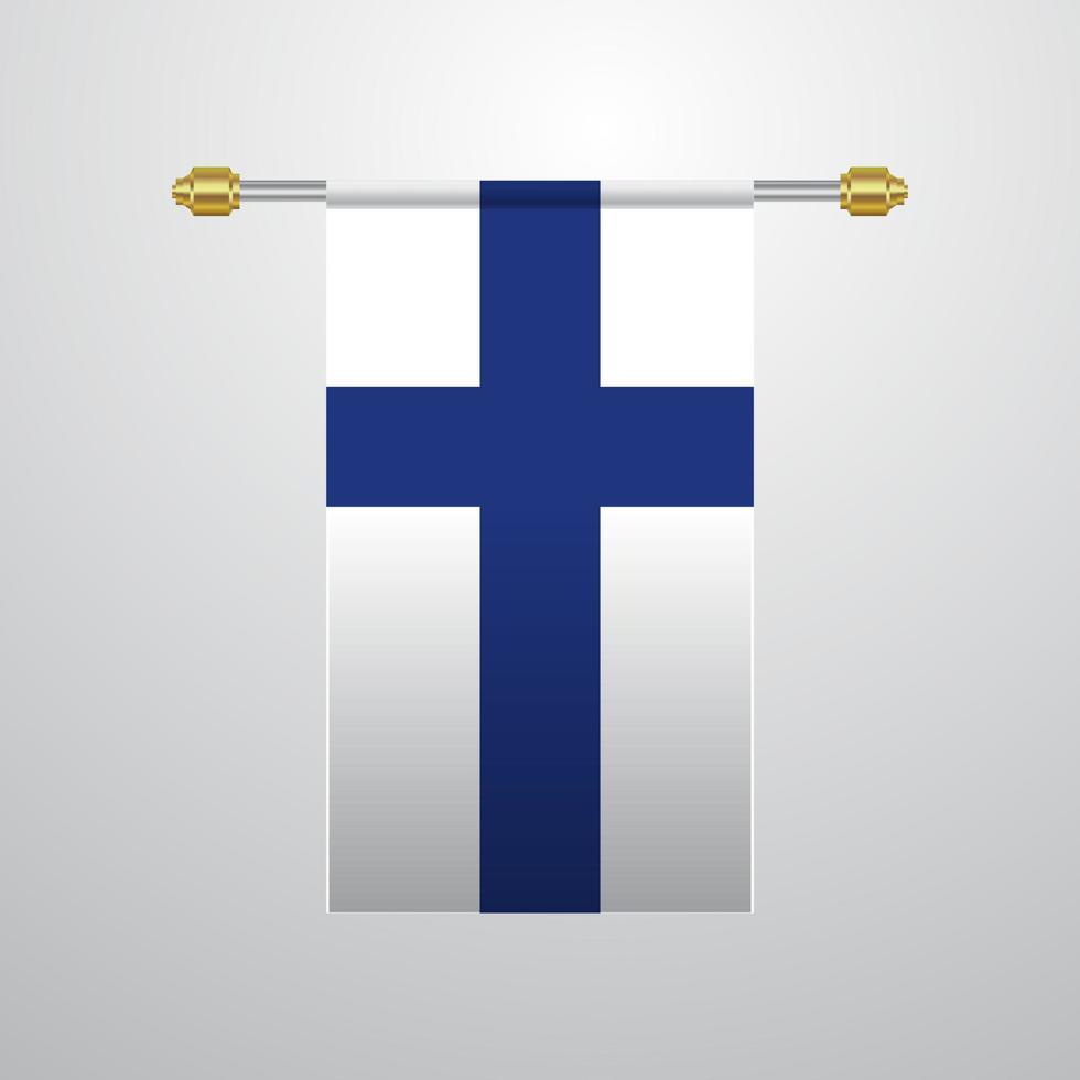 Finland hanging Flag vector