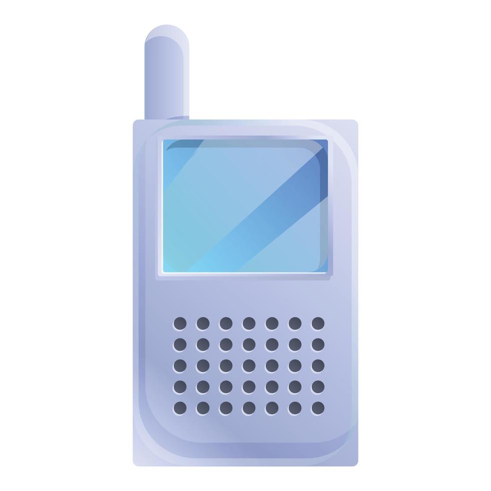 icono de walkie talkie de juguete, estilo de dibujos animados vector