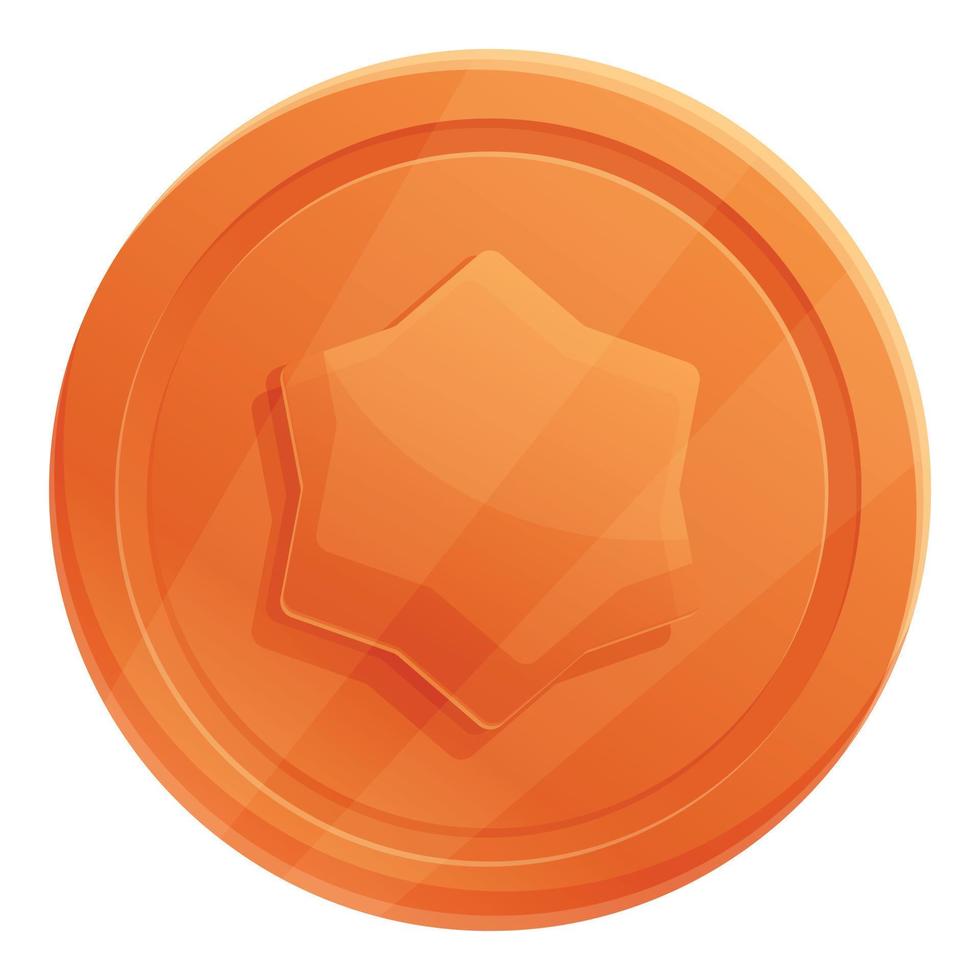 Bonus token icon, cartoon style vector