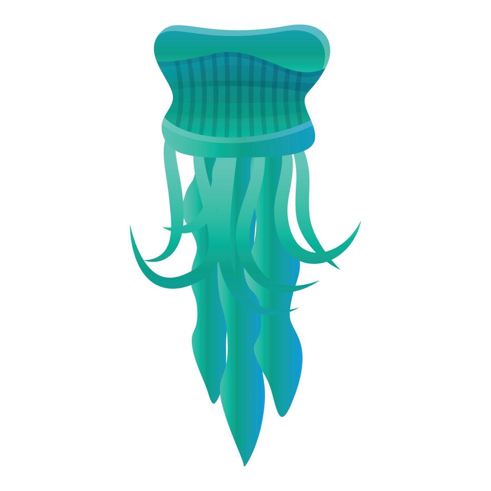 Jellyfish icon, cartoon style vector