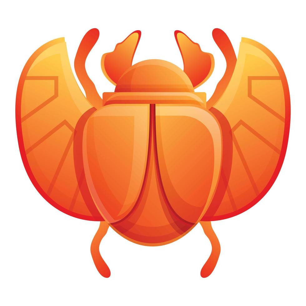 icono de escarabajo de sol, estilo de dibujos animados vector