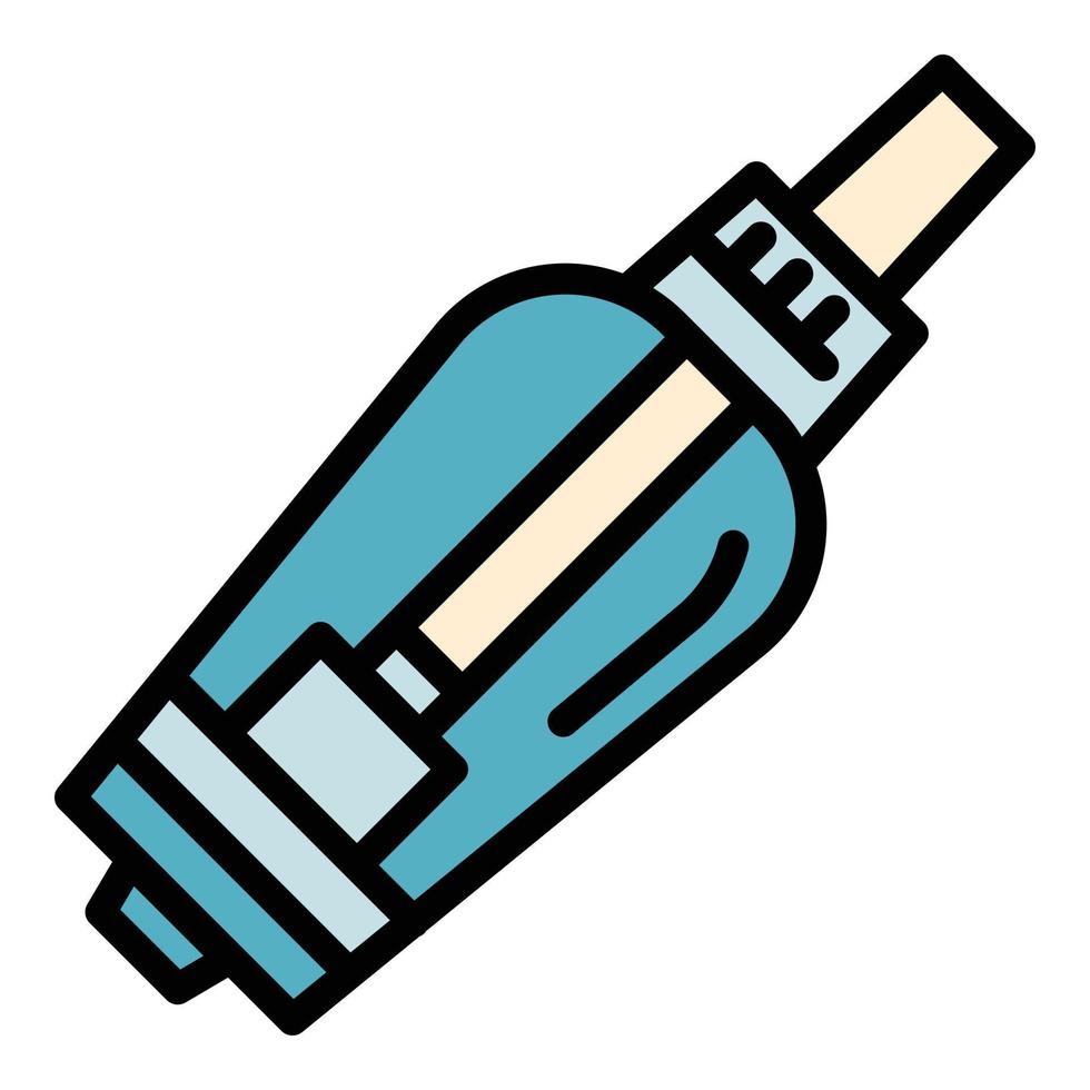 E cigarette flavor cartridge icon, outline style vector