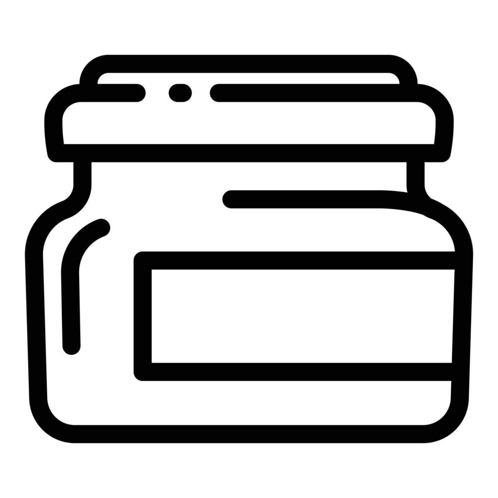 Mustard jar icon, outline style vector