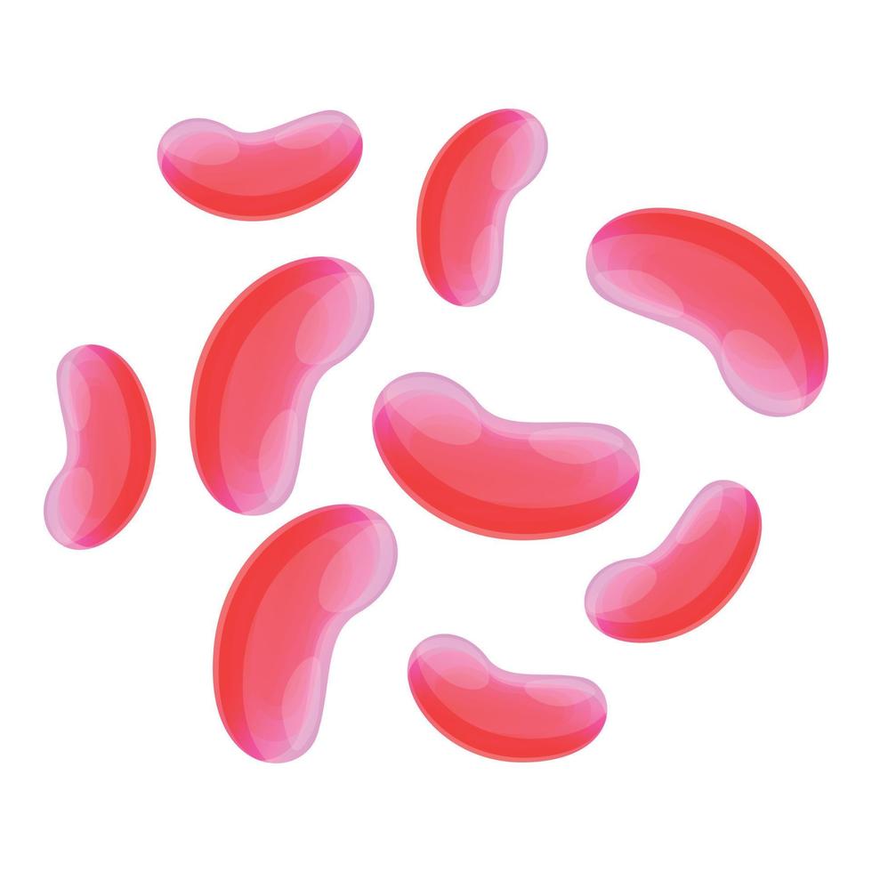 micro icono de probióticos, estilo de dibujos animados vector