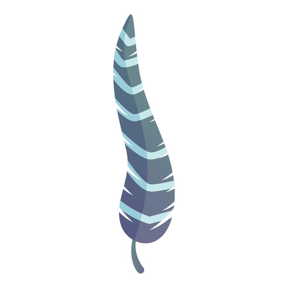 Writing feather icon, cartoon style vector