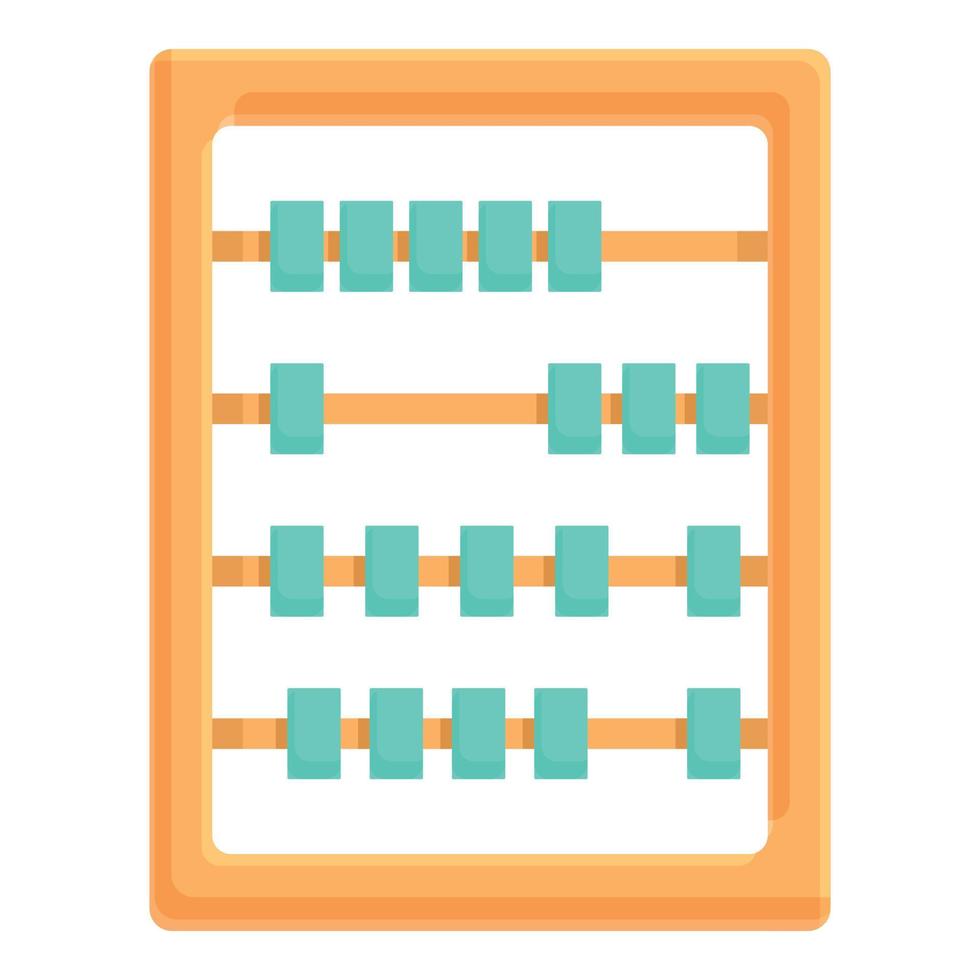 Frame abacus icon, cartoon style vector