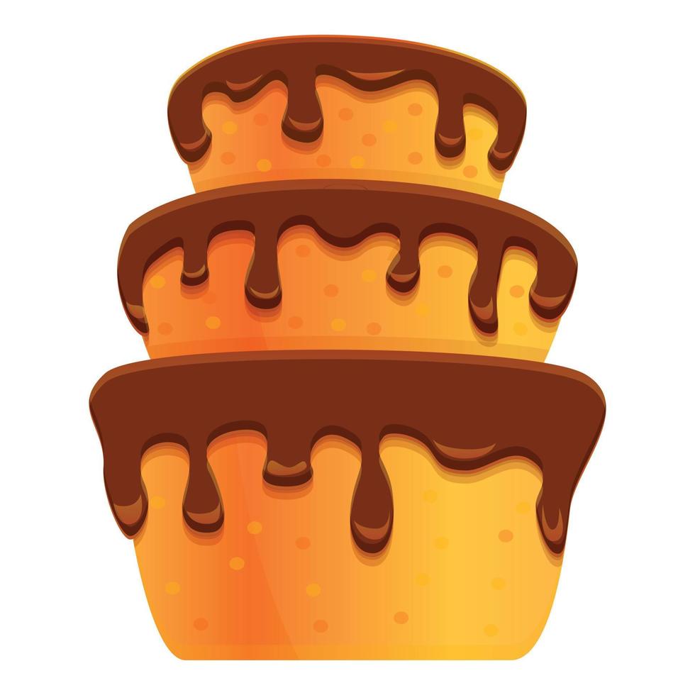 Wedding cake icon, cartoon style vector