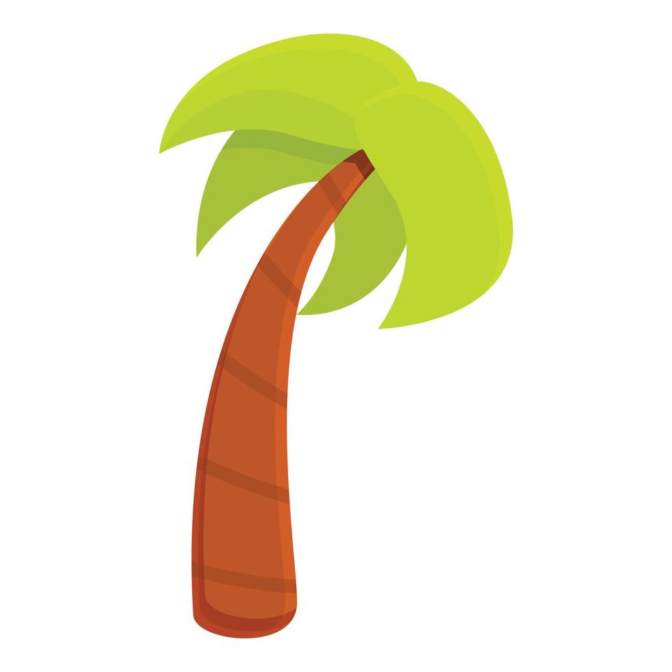 Tall palm tree icon, cartoon style vector