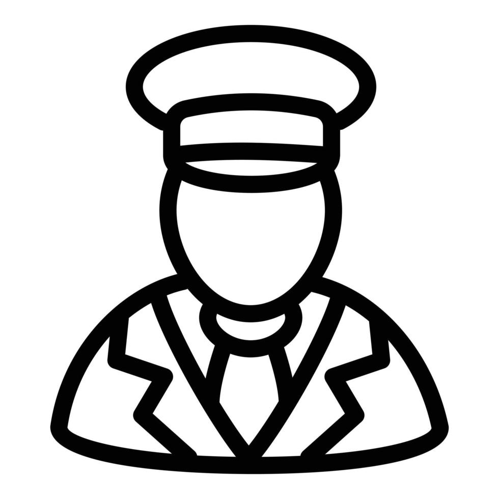 Valet avatar icon, outline style vector