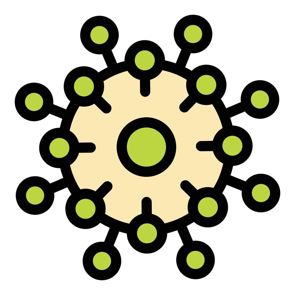 Flu virus icon, outline style vector