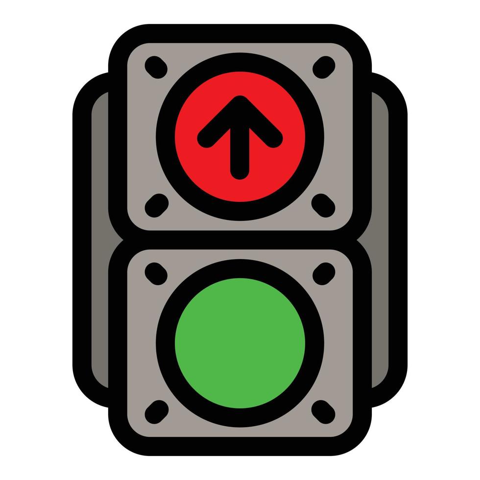 Pedestrian traffic lights icon, outline style vector