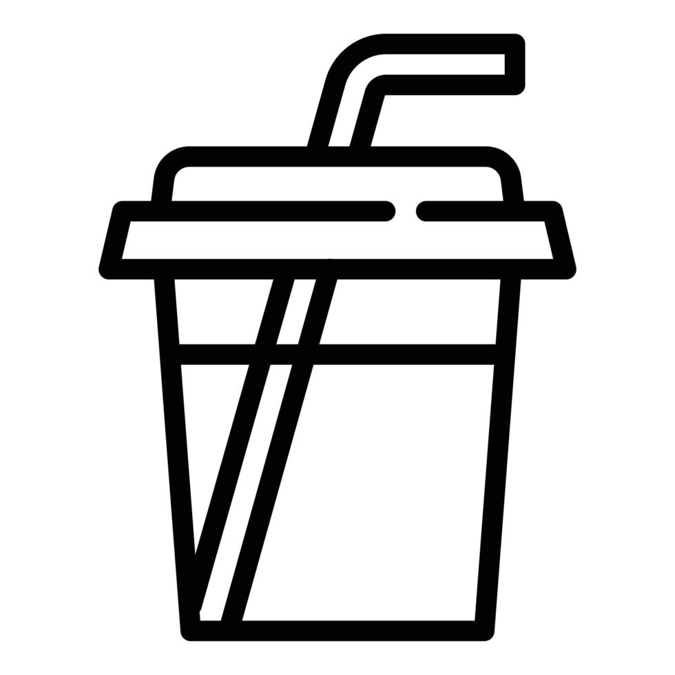 Mango smoothie icon, outline style vector