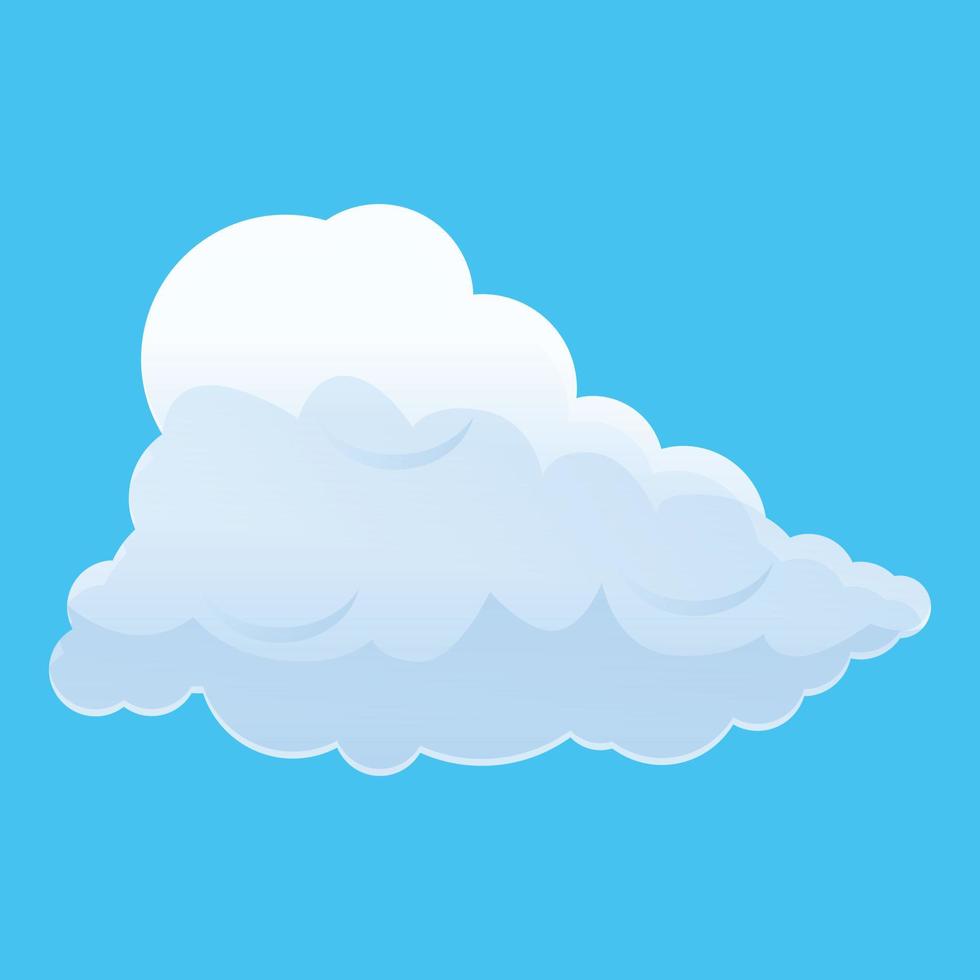 icono de nube de humo, estilo de dibujos animados vector