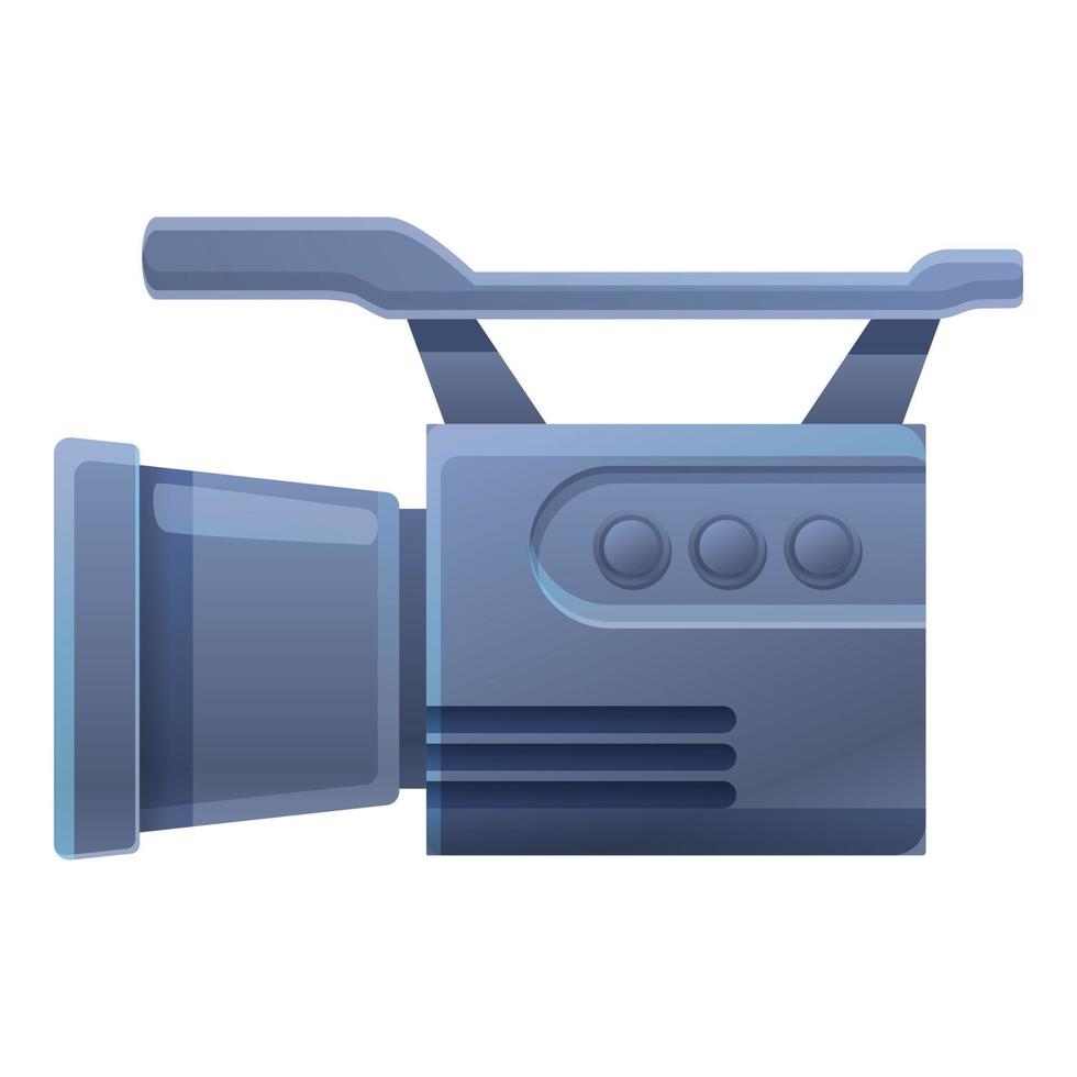 Film camcorder icon, cartoon style vector