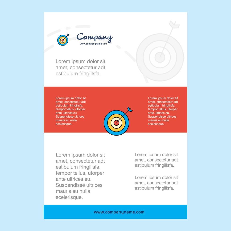 Template layout for Dart comany profile annual report presentations leaflet Brochure Vector Background