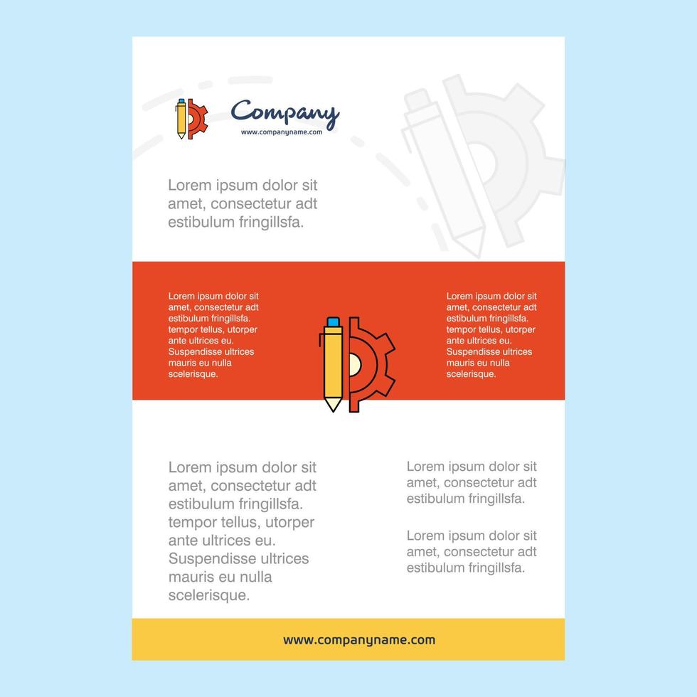 Template layout for Setting comany profile annual report presentations leaflet Brochure Vector Background