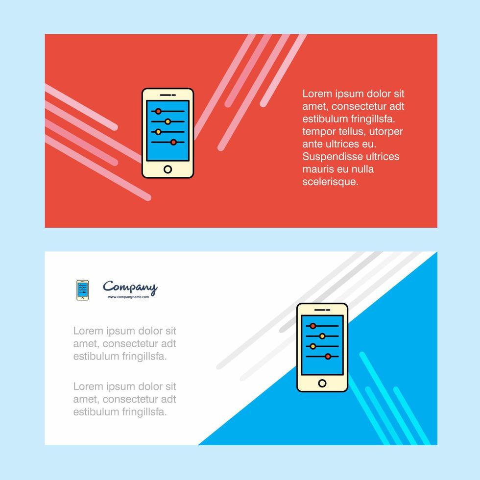Mobile setting abstract corporate business banner template horizontal advertising business banner vector