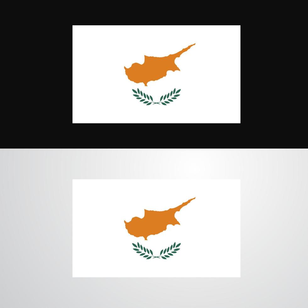 diseño de banner de bandera de chipre vector