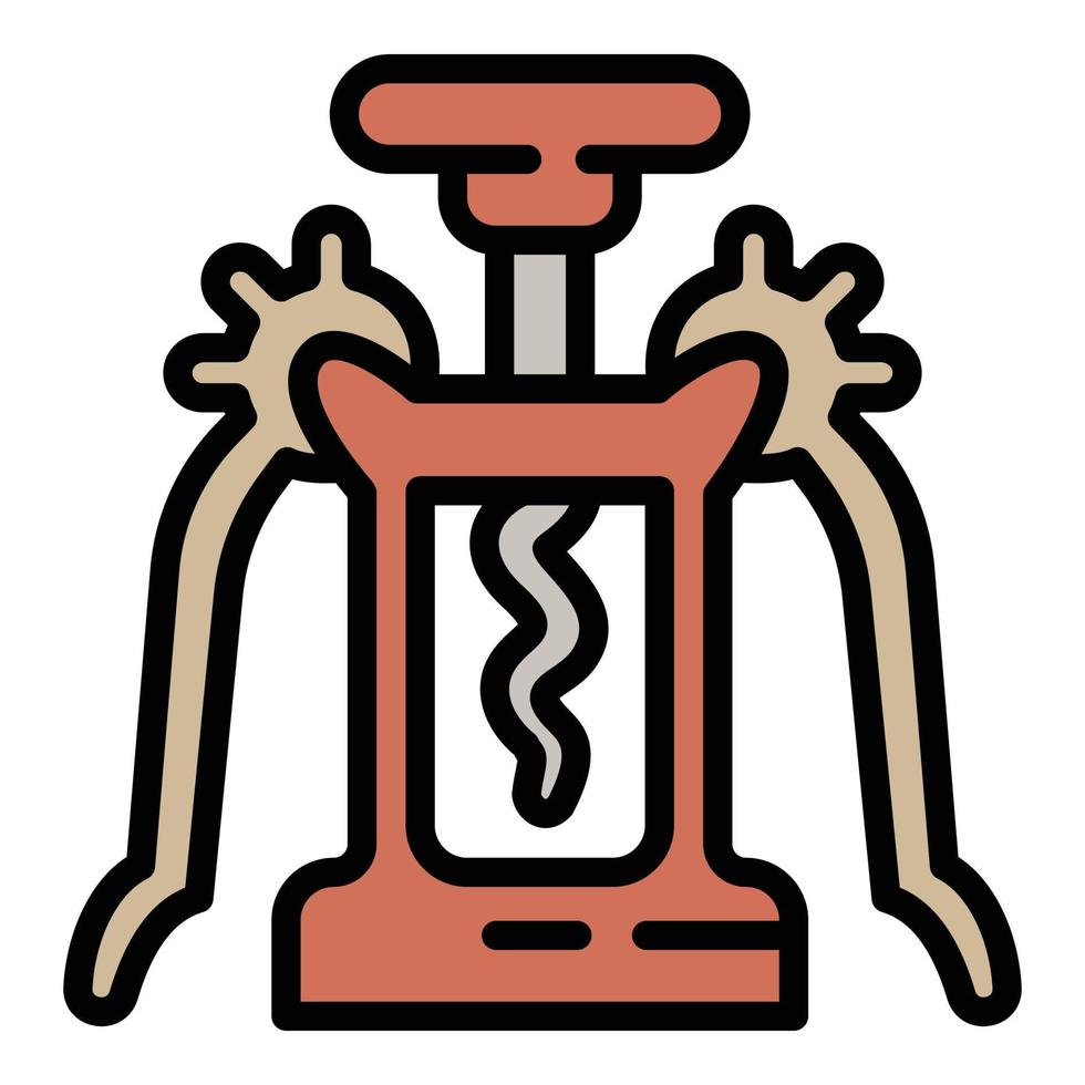 Butterfly corkscrew icon, outline style vector