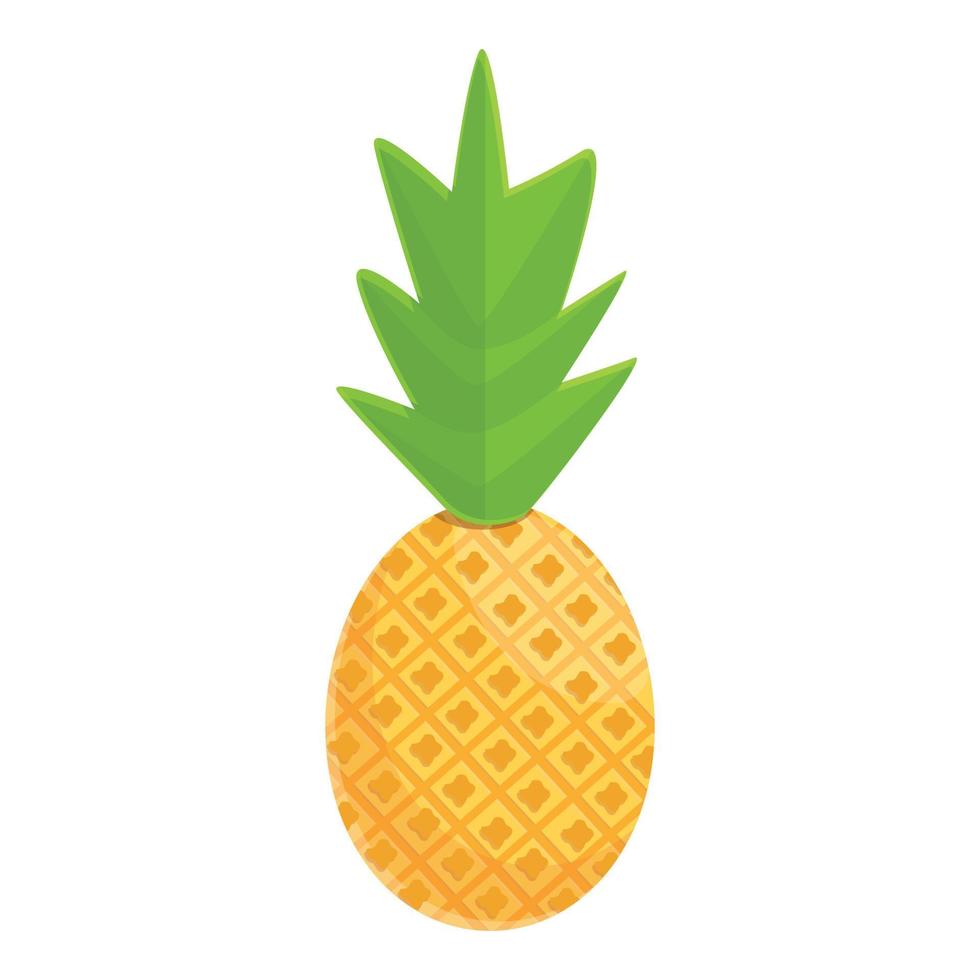 Summer party pineapple icon, cartoon style vector
