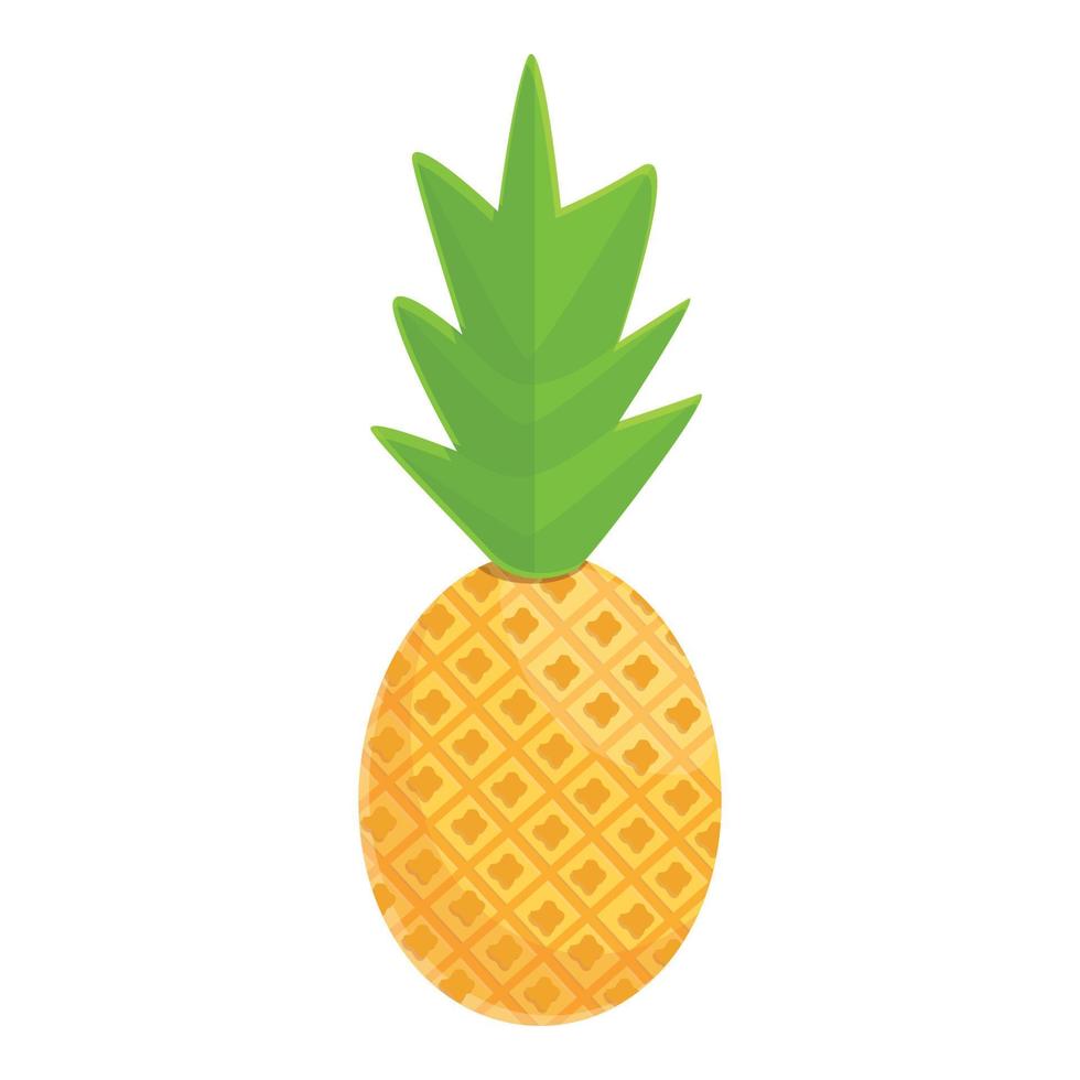 icono de piña de fiesta de verano, estilo de dibujos animados vector