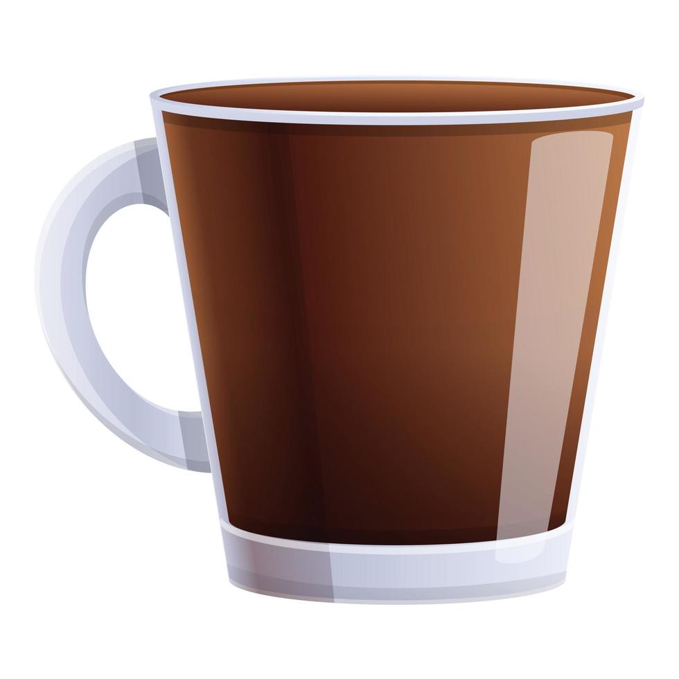 Hot coffee cup icon, cartoon style vector