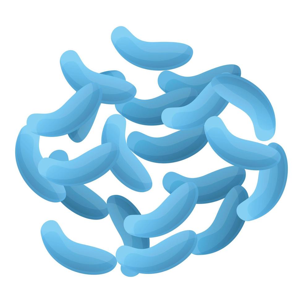 Blue probiotics icon, cartoon style 14282011 Vector Art at Vecteezy