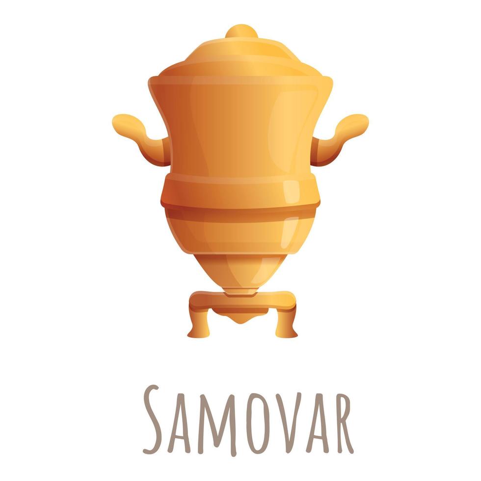 icono de samovar, estilo de dibujos animados vector