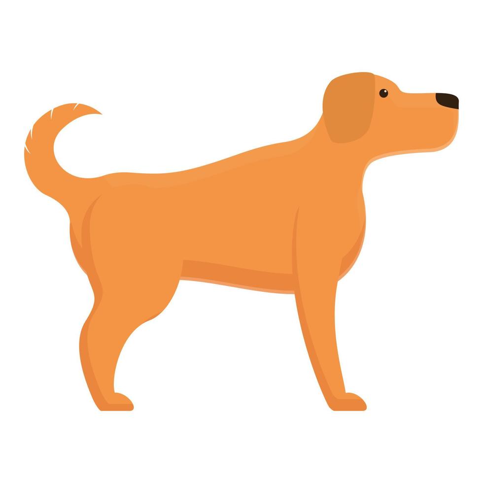 Dog command icon, cartoon style vector