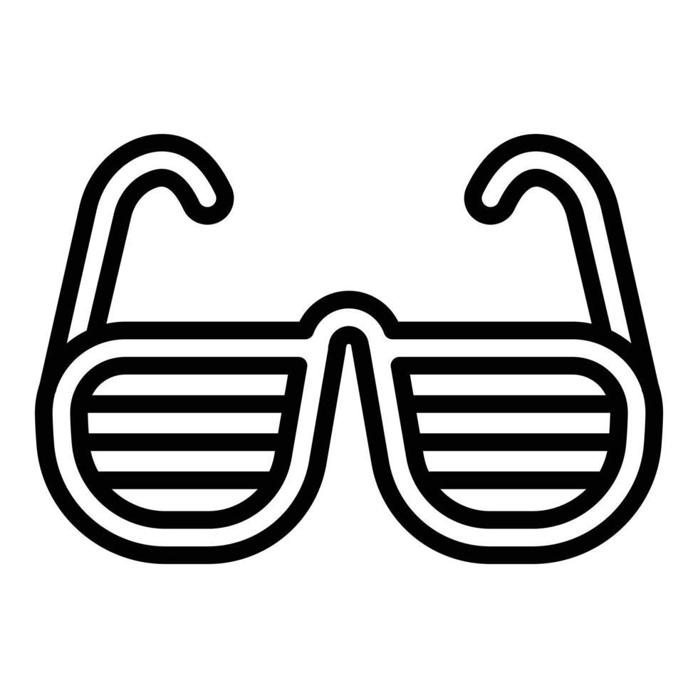 Hiphop eyeglasses icon, outline style vector