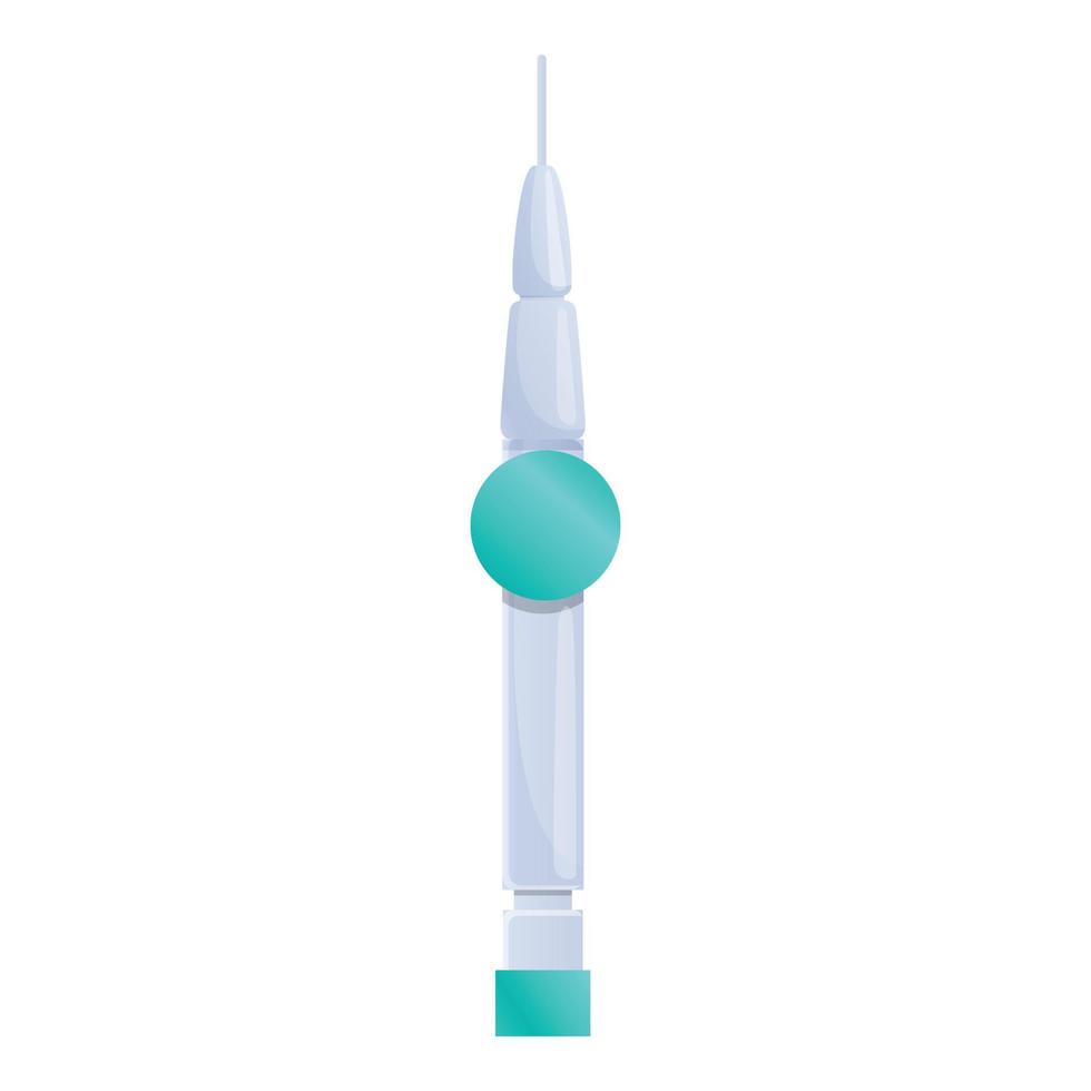 Catheter needle icon, cartoon style vector