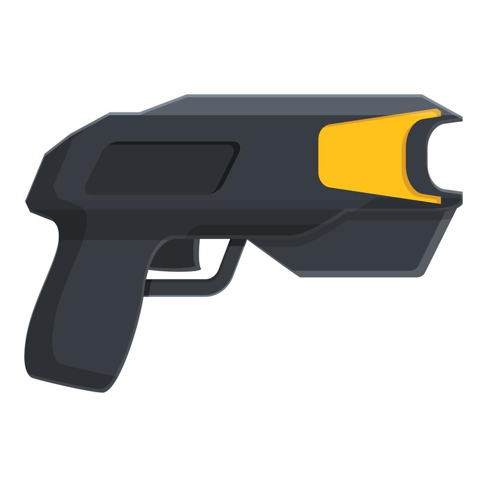 icono de pistola Taser, estilo de dibujos animados vector
