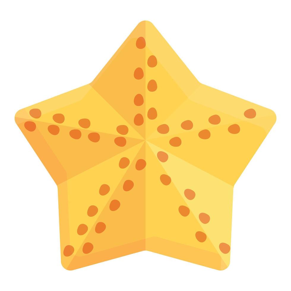 icono de estrella de mar de fiesta de verano, estilo de dibujos animados vector