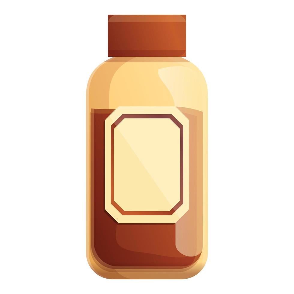 Cinnamon jar icon, cartoon style vector