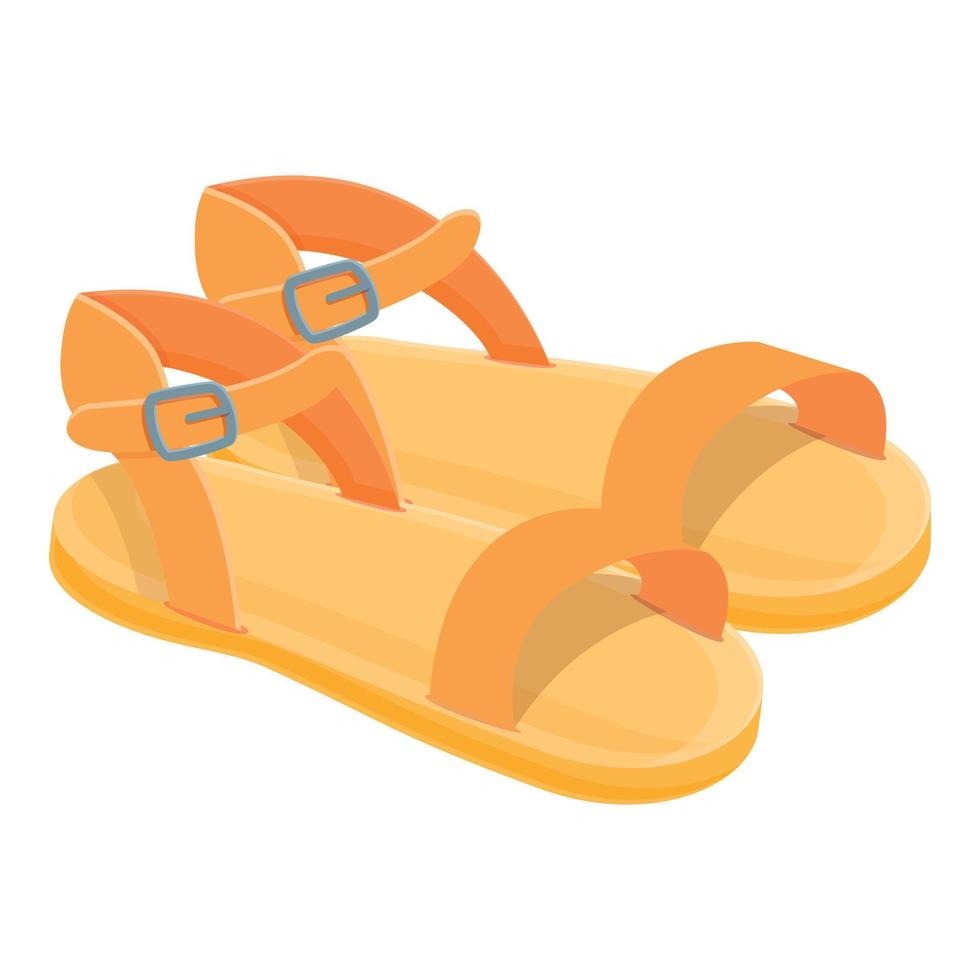 Trendy sandals icon, cartoon style vector