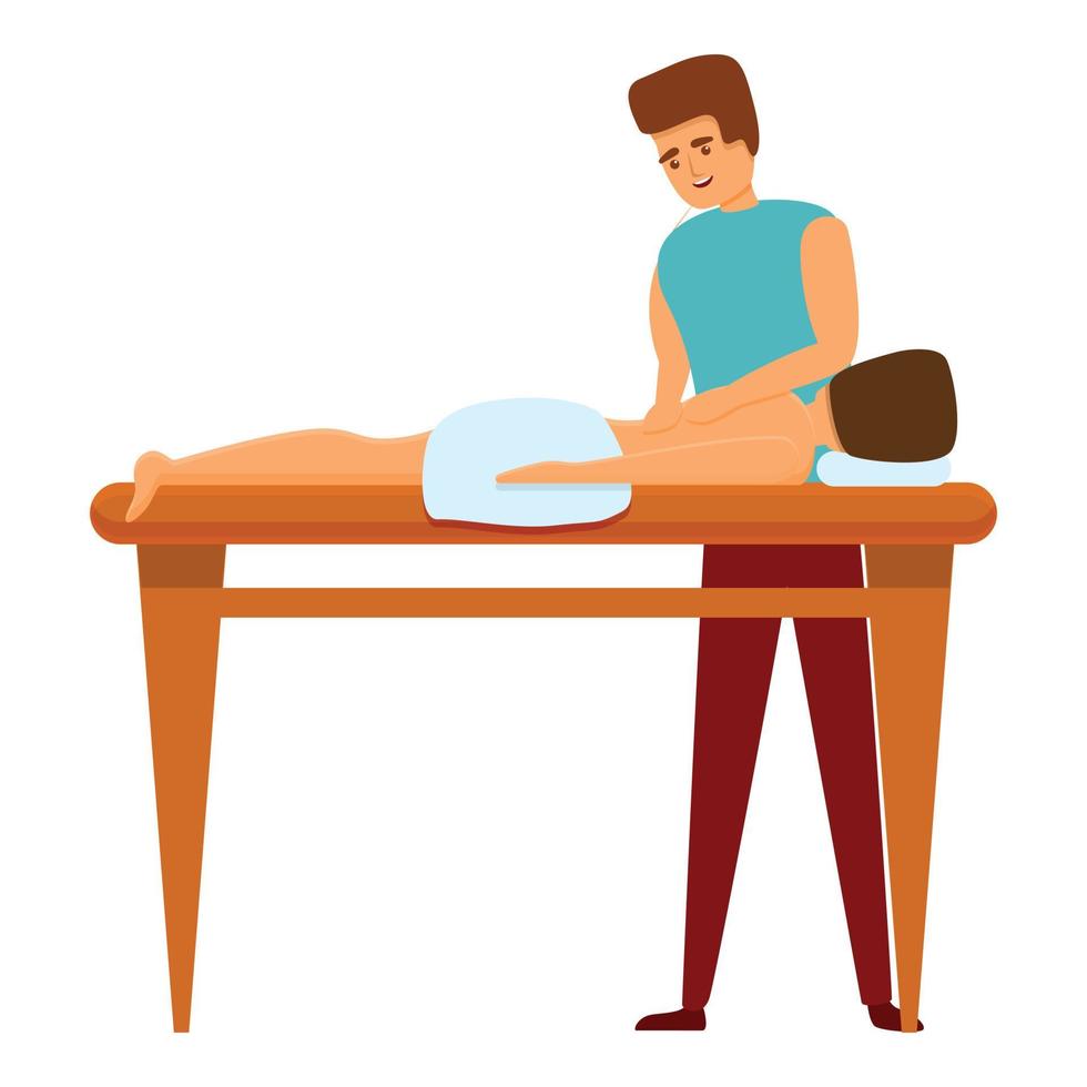 Body masseur icon, cartoon style vector