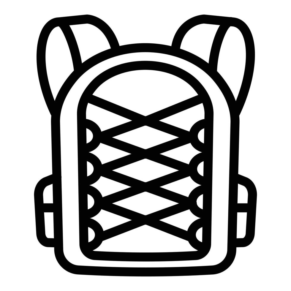 Student textile backpack icon, outline style vector