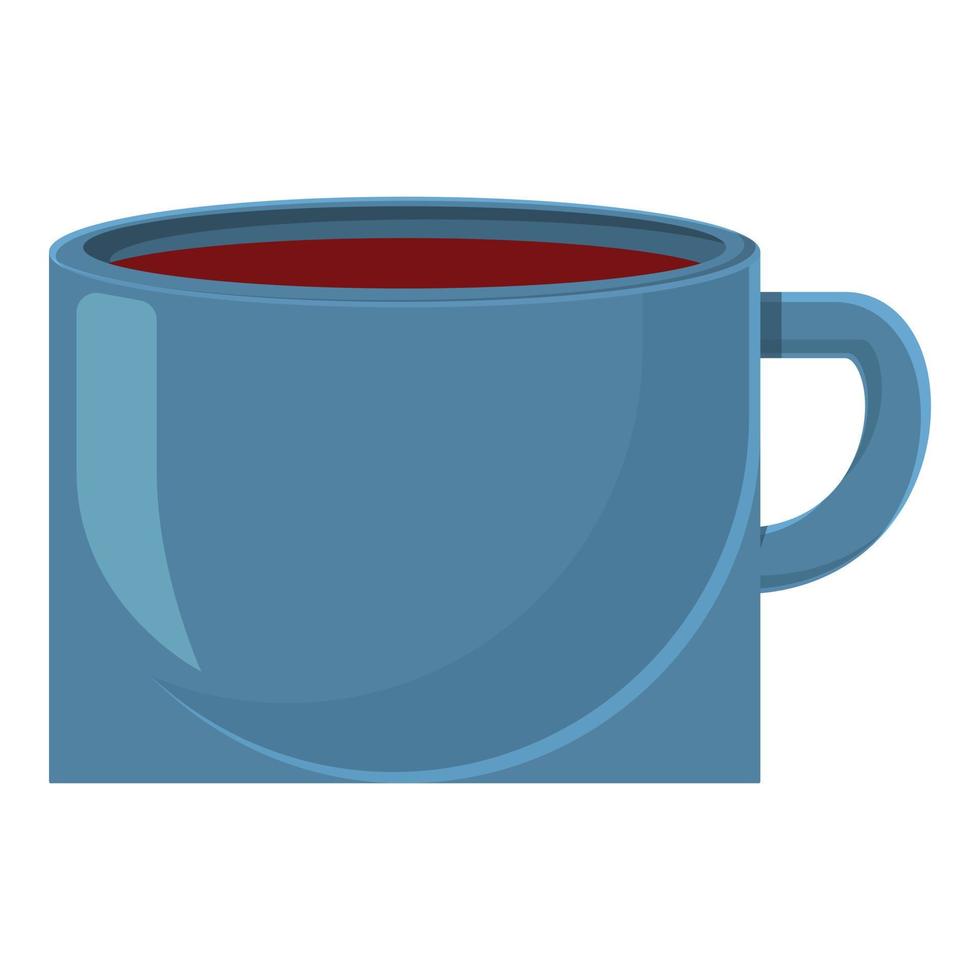 acogedor icono de taza de café en casa, estilo de dibujos animados vector