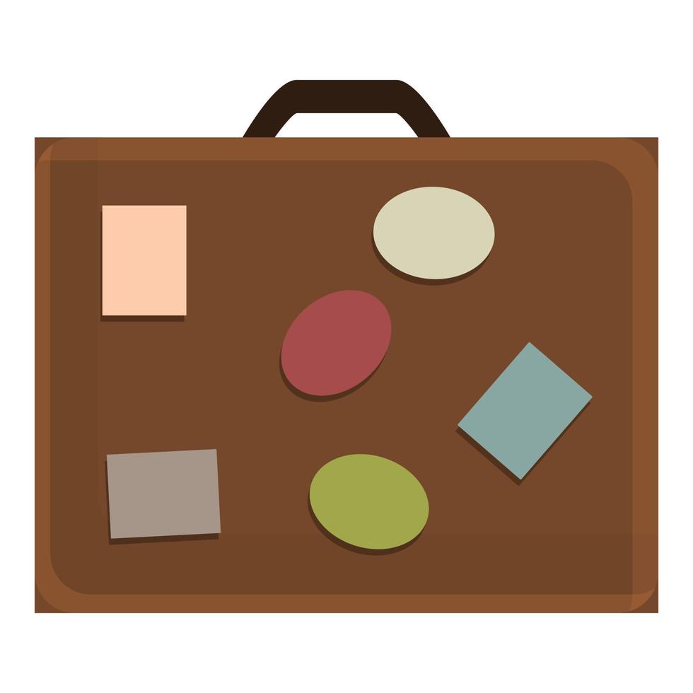 Slovenia suitcase icon, cartoon style vector