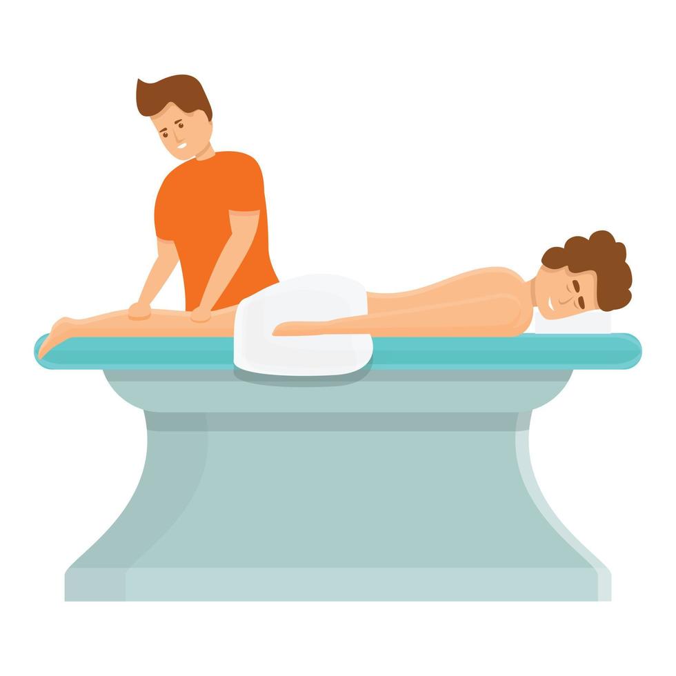 Legs massagist icon, cartoon style vector