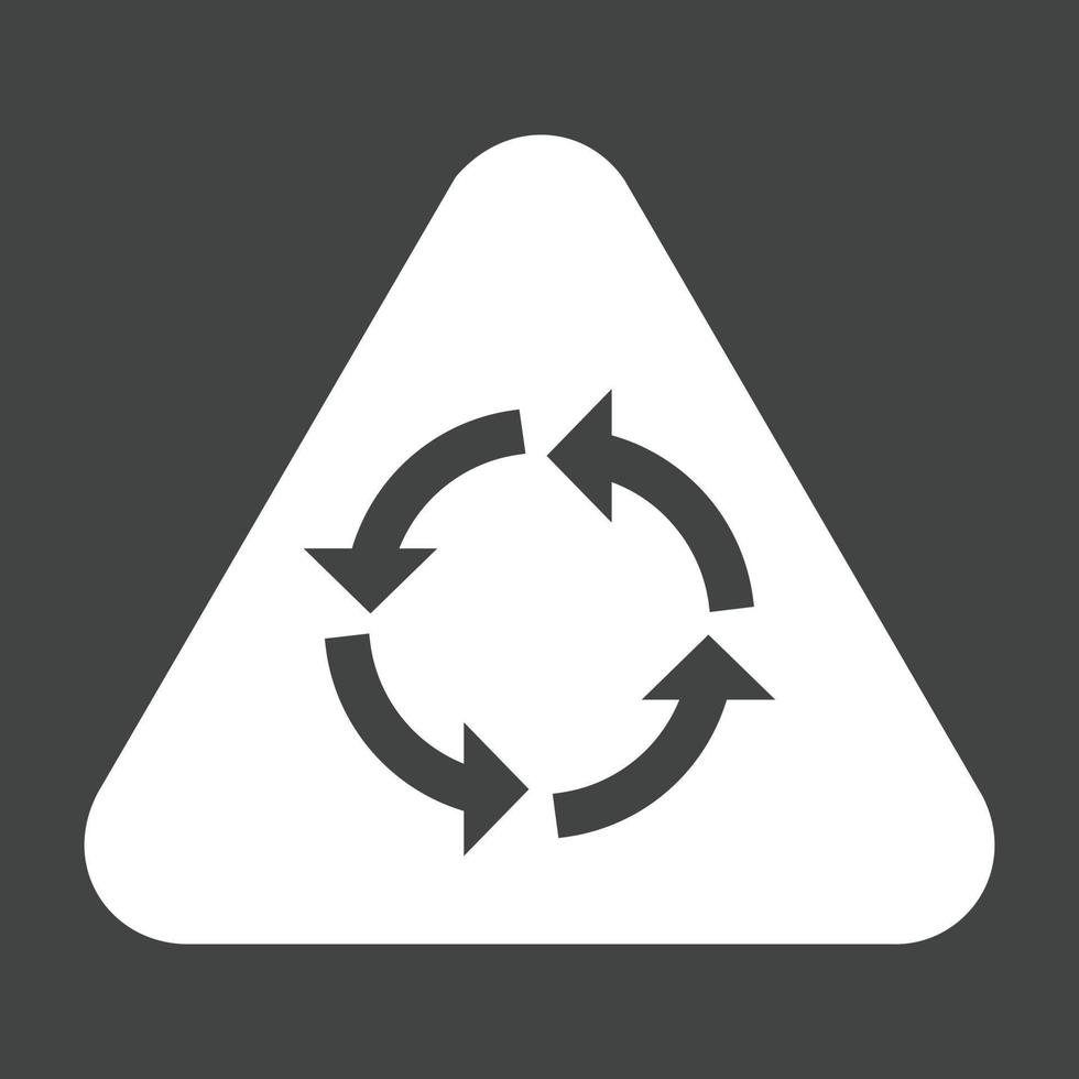 Round about Glyph Inverted Icon vector