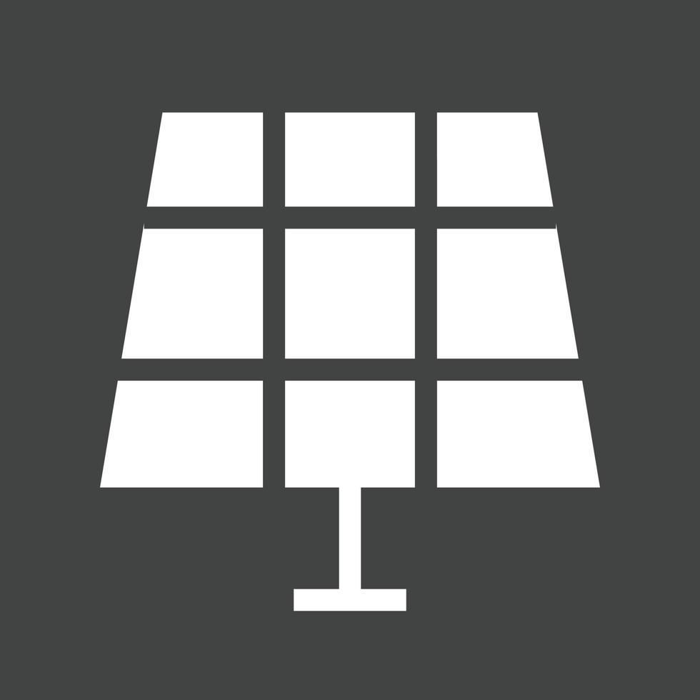 Solar Panel Glyph Inverted Icon vector